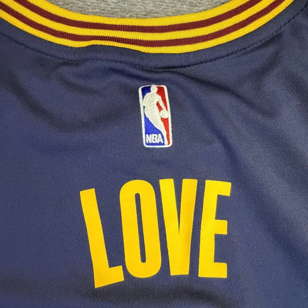 Cleveland Cavaliers Jersey Mens Large Blue NBA Basketball Kevin Love 0 Adidas